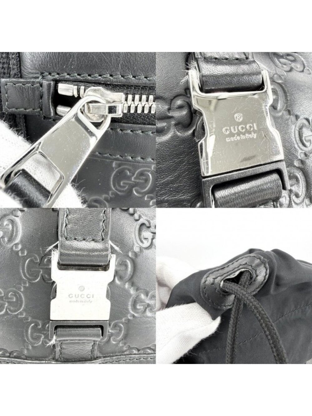 Gucci Backpack Guccissima Black Silver - Picture 10 of 11